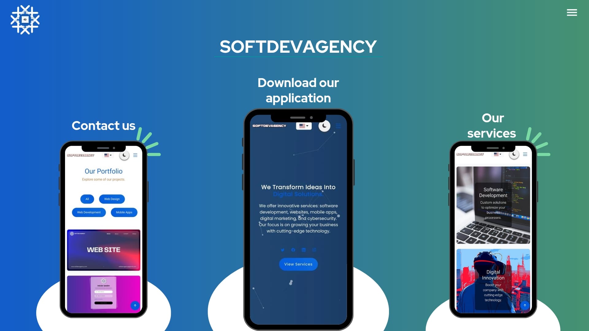 SoftdevAgency mobile app preview